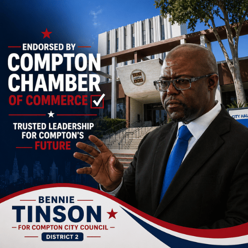 bennie tinson endorsed by compton chamber of commerce