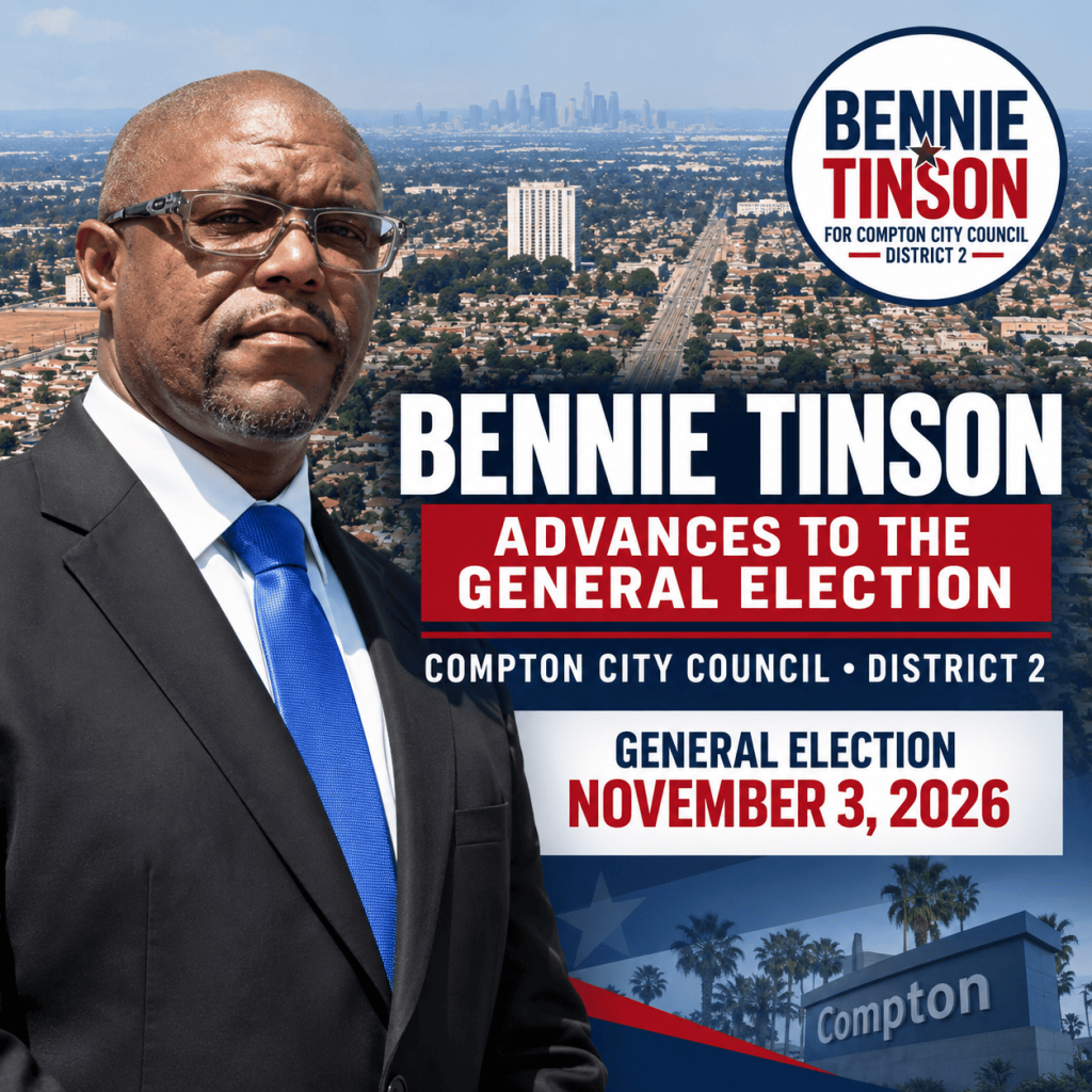 Bennie Tinson Advances To General Election For Compton City Council, 2nd District